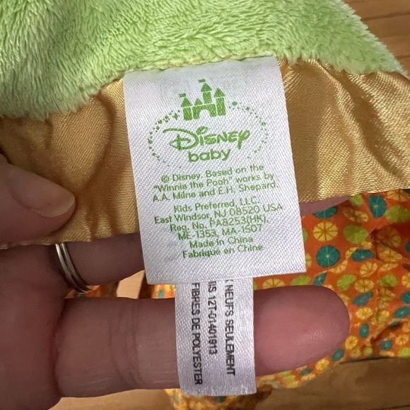 Disney Baby Tigger lovey baby blanket green satin nursery security blanket - Picture 2 of 5
